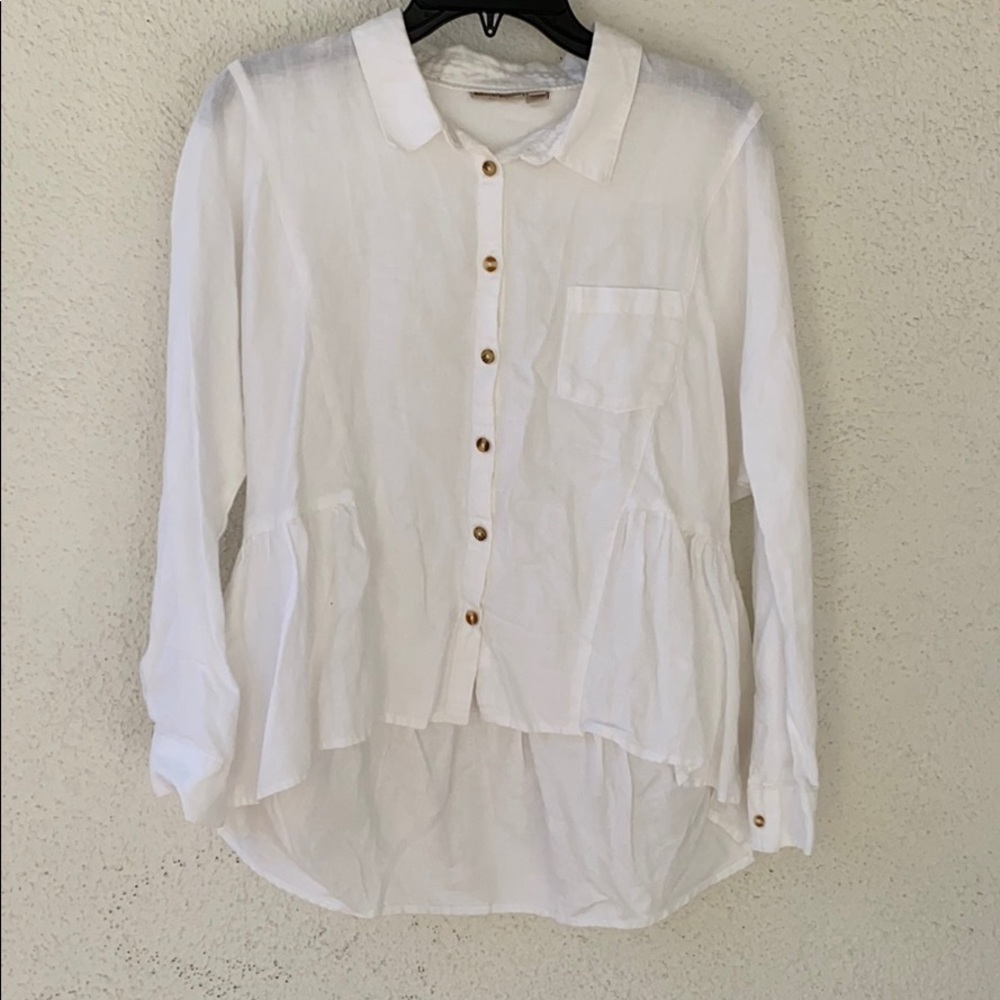 White linen button up